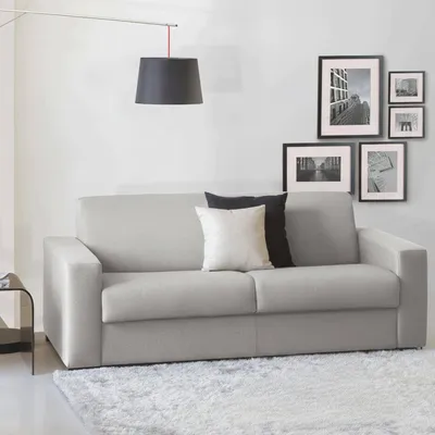 Immagine prodotto di Talamo Italia Divano Letto 3 Posti Zinnia 95x200 cm Nero, Sfoderabile Contenitore Italy