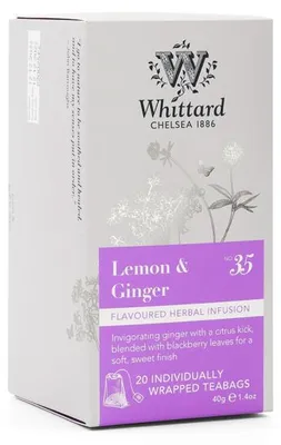 Obrázek produktu pro Ovocný nálev Whittard z Chelsea citronu a zázvoru, 20 ks.