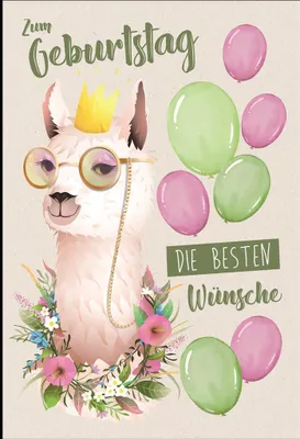 Produktbild von Geburtstag - Glückwunschkarte im Format 11,5 x 17 cm mit Umschlag