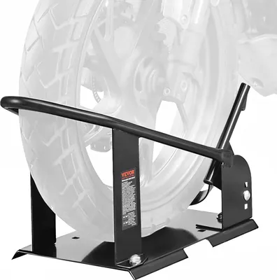 Produktbild von VEVOR Motorrad Radkeil, 816,5 kg Kapazität Radhalter, Hochleistungsstahl Motorrad Vorderradständer mit 3 verstellbaren Löchern, für 381–533,4 mm Off-Road Motorräder, Standard Motorräder
