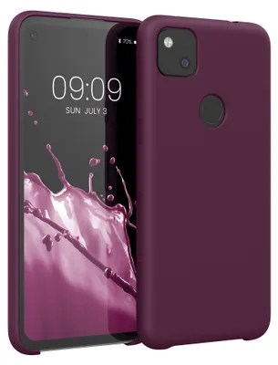 Produktbild von kwmobile Handyhülle für Google Pixel 4a Hülle - Case Silikon - Kabelloses Laden - Schutzhülle Cover in Bordeaux Violett
