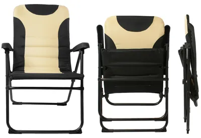 Produktbild von osoltus Alu Camping Klappsessel Hochlehner MPO Van schwarz / beige