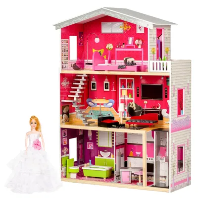 Image de Grande maison de poupée en bois avec ascenseur - Malibu Residence ECOTOYS