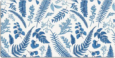 Produktbild von Schreibtischmatte Tischunterlage 120x60 cm Mauspad - Blauer Farn.