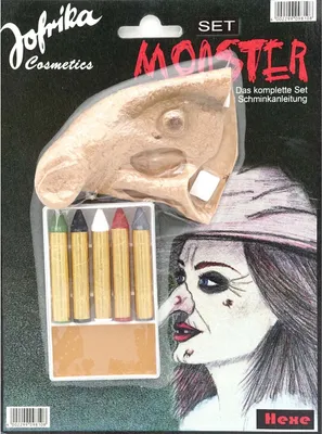 Produktbild von Hexen Make-Up Set (Warzen-Nase & Schminke)