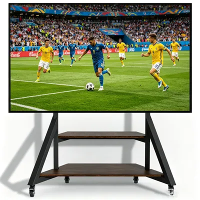 Obrázek produktu pro FATIVO TV Stojan s nastavitelnou výškou – Stojan na TV pro televize 65"-100", VESA 800x600mm, s AV policemi, max. 100 kg