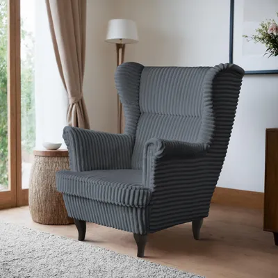 Produktbild von Sessel Moderner, bequemer, weicher, eleganter Sessel FELIX Farbe: Hellbeige(Tilia90)/ Beine:wenge