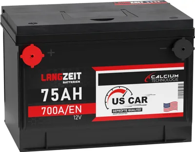 Produktbild von US Autobatterie 75Ah 12V USA Batterie US Car Batterie 70Ah Starterbatterie
