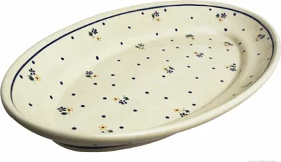 Produktbild von Original Bunzlauer Keramik Servierplatte Platte Teller oval 35,5x20,7x4,4 cm Design 111