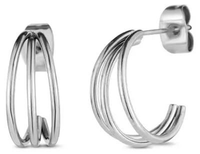 Immagine prodotto di Eleganti orecchini in acciaio Elegy Silver