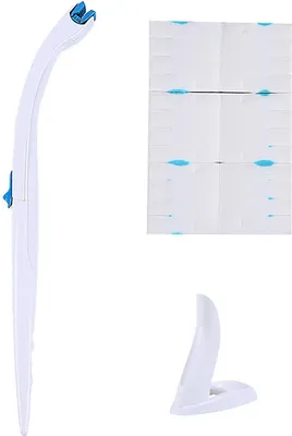 Produktbild von Einweg-Toilettenbürstenset mit 12 Nachfüllungen Spülbares Toilettenreinigungssystem mit