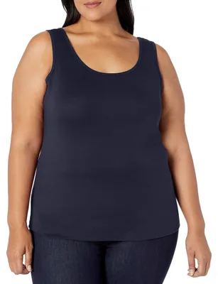 Immagine prodotto di Canottiera da donna Essentials in cotone-modal, taglie forti, blu navy, taglia X
