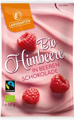 Produktbild von Landgarten  Himbeere in Beeren-Schokolade 50g