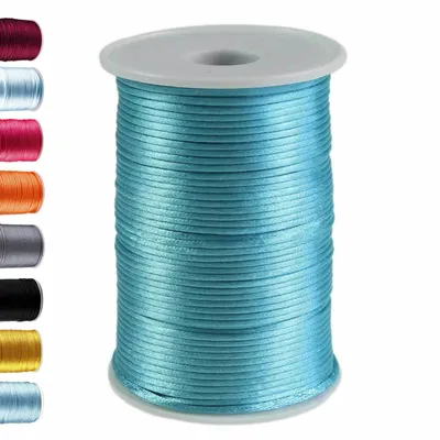 Produktbild von 90m Satinschnur 2mm Satinkordel Schmuck-Kordel -Schnur Kumihimo Bänder