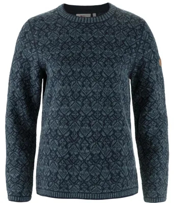 Produktbild von FJÄLLRÄVEN Snow Round Neck Sweater DARK NAVY DARK NAVY M