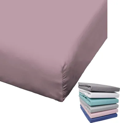 Produktbild von Bierbaum Biber Spannbettlaken Baumwolle 180x200 cm Weiß Grau Blau Rosa Türkis Silber Flieder Grün Taupe Rundgummi, Farbe:Flieder
