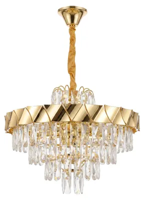 Obrázok produktu pre Toolight Krištáľová Závesná Lampa Swe076-cp 50cm Gold
