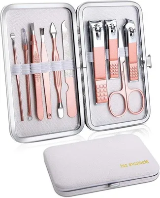Produktbild von Nagelpflege-Set 10er Reisepack Schönheitskoffer (Weiß)