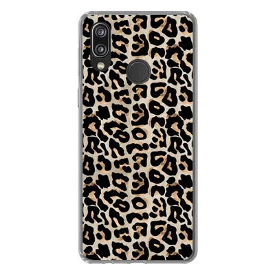 Produktbild von MuchoWow® Handyhülle Schutzhülle Hülle für Huawei P20 Lite (2020) Pantherdruck - Braun - Luxus Silikon Softcase Handy Hülle - Kartenhalter
