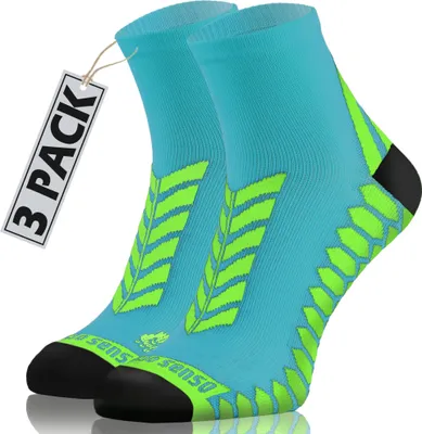 Produktbild von Sesto Senso Sportsocken – Bequeme, atmungsaktive Socken – Uni für Damen und Herren, Größe 43-47, Türkis - 3er-Pack