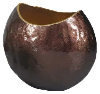 Produktbild von Braune ovale Vase, 22,5 × 14,5 × 18,5 cm