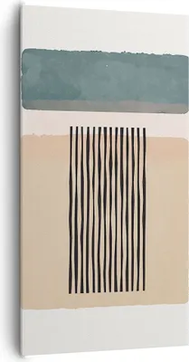 Produktbild von Bild auf Leinwand - Leinwandbild - Einteilig - Abstraktion Grafik Linien - 65x120cm - Wand Bild - Wanddeko - Wandbilder - Leinwanddruck - Bilder - Wanddekoration - Leinwand bilder - PA65x120-5034