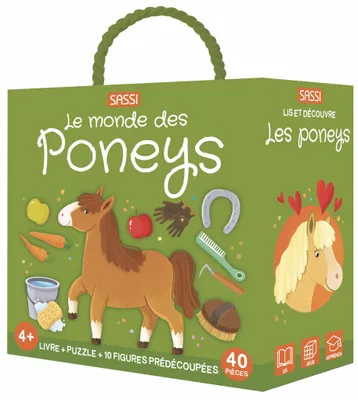 Zdjęcie produktu dla Puzzle z motywem koni i figurkami