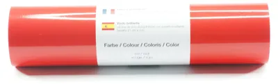 Produktbild von Kreativplotter Vinylfolie glänzend ROT 21x300 cm
