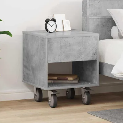 Immagine prodotto di vidaXL Comodino grigio cemento 40,5 x 40 x 48 cm materiale in legno
