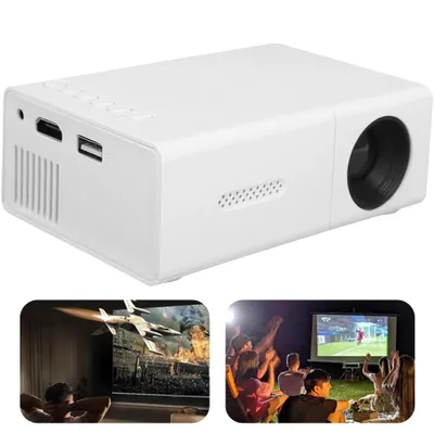 Image de Mini-projecteur 320x240p USB, projecteur portable avec haut-parleur intégré, télécommande, projecteur de films pour clé TV, smartphone/HDMI/USB