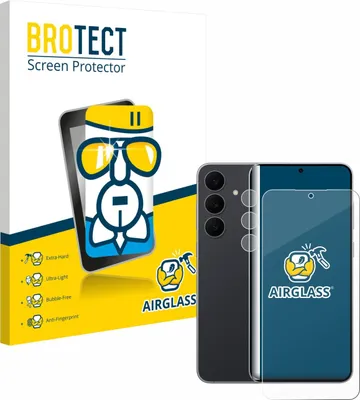 Produktbild von BROTECT Schutzglas für Samsung Galaxy S25 FE (Display+Kamera) Schutzfolie Panzer Folie Glas Display Schutz klar