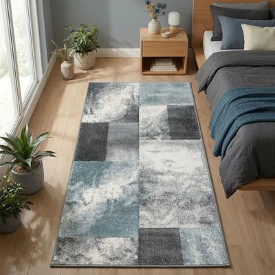Immagine prodotto di Carpetsale24 Tappeto Design per Soggiorno Moderno Morbido Pelo Corto Taglio Contorno Facile da Pulire, Dimensioni: 80x150 cm