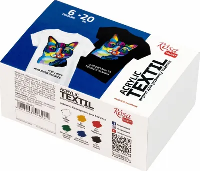 Produktbild von Rosa Talent Farben für Textilien 6x20ml
