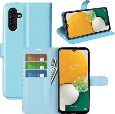 Produktbild von König Design Hülle kompatibel mit Kunstleder Handyhülle - Handy Case Blau