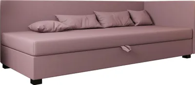 Obrázok produktu pre AURA SOFA Boxspringová posteľ BOB PLUS 80x195 Kompletná sada s matracom Bonell, čalúnená posteľ s úložným priestorom – ružová, SAWANA 61