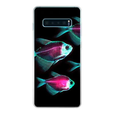 Produktbild von MuchoWow® Handyhülle Schutzhülle Hülle für Samsung Galaxy S10 Lite Fisch - Lila - Blau Silikon Softcase Handy Hülle - Schutz