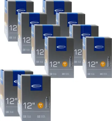 Image de 10 chambres à air Schwalbe 12" DV1 avec démonte-pneu