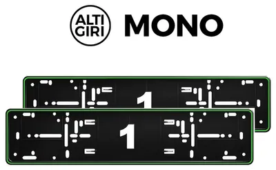 2x Original ALTI GIRI Premium Kennzeichenhalter Rahmen Racing Green Neon Grün – Produktansicht