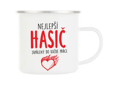 Obrázek produktu pro Plechový hrnek pro nejlepšího hasiče