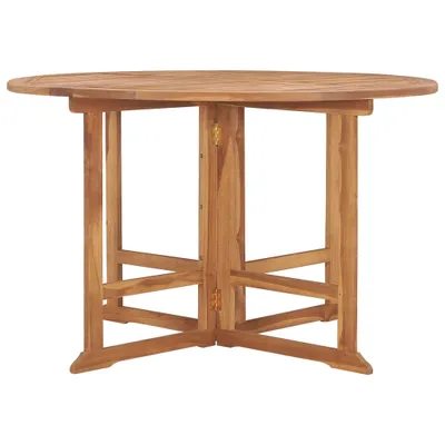 Immagine prodotto di vidaXL Tavolo da pranzo pieghevole da giardino Ø110x75 cm in legno massiccio di teak