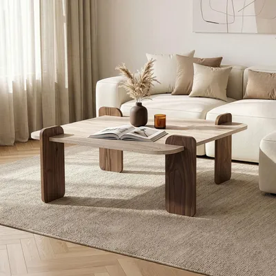 Produktbild von Skye Decor, Hochwertiger Nesting Tisch (3 Teile) - Saphir Eiche, 100% Melamin, 117 cm