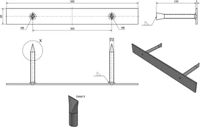 Immagine prodotto di Ancoraggio a parete V4A per piscine in polistirolo Eleganz 60 e 80 corto