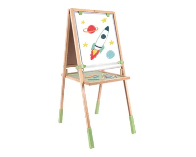 Image de Hape - Tableau 2 en 1 en bambou|Dès 3 ans|Parfait pour les créatifs