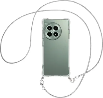 Produktbild von Handykette Backcover-Schutzhülle mit Band (Metall silberfarben) für OnePlus Ace3 Pro 5G (CN) - silberfarbene Snake-Kette