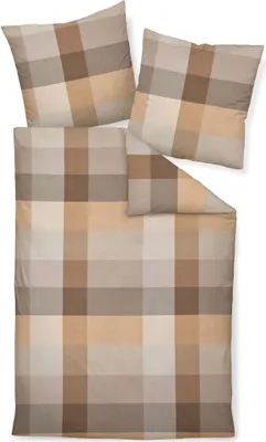 Produktbild von Janine Design Feinbiber Bettwäsche-Garnitur DAVOS 65131 Farbe caramel walnuss-07 Größe 200X200+2x80x80cm