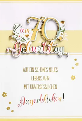 Produktbild von 70. Geburtstag - FEELINGS COLLECTION Karte mit Umschlag plastikfrei