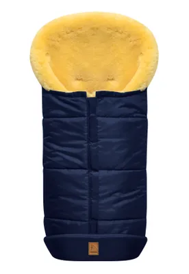 Produktbild von Heitmann Felle Premium Lammfellfußsack Serie "Eisbärchen", Farbe: Marine 975MA