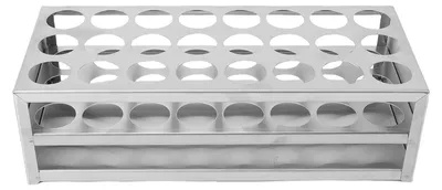 Obrázok produktu pre Stojan na skúmavky, 30 mm, 24 otvorov, držiak na centrifúgu z nehrdzavejúcej ocele 304 pre laboratórne a školské experimenty