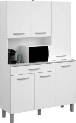 Produktbild von Season 22 Parisot Küchenbuffet 120x185x40 viel Stauraum Buffet Weiß