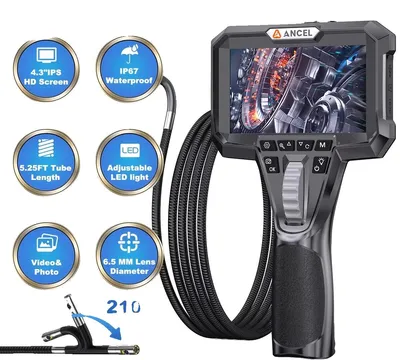 Obrázek produktu pro Endoskop, duální kamery, flexibilní sonda, AN302